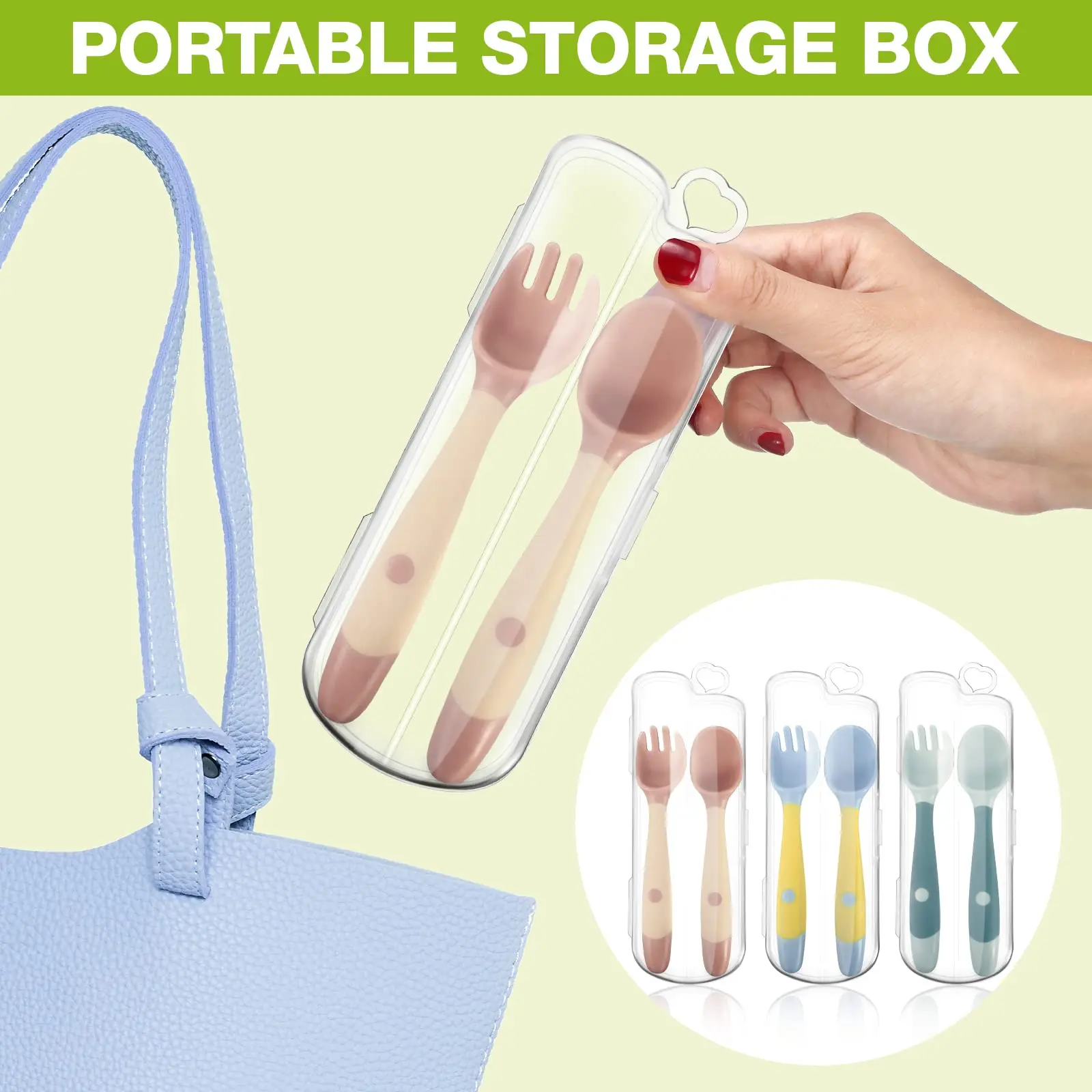 Набор детских ложек и вилок для кормления