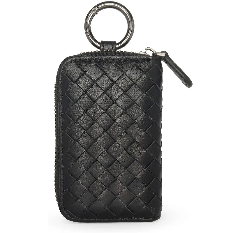 Factory supply Key Case New Arrival full Customize Genuine/PU Leather Portable Car Key Pouches Holder Bag  Zipper Key Ring Bag