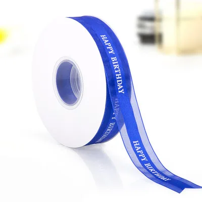 Factory Wholesale Custom Logo Polyester Gold Foil Cintas Satin Ribbon for Packing Decoration