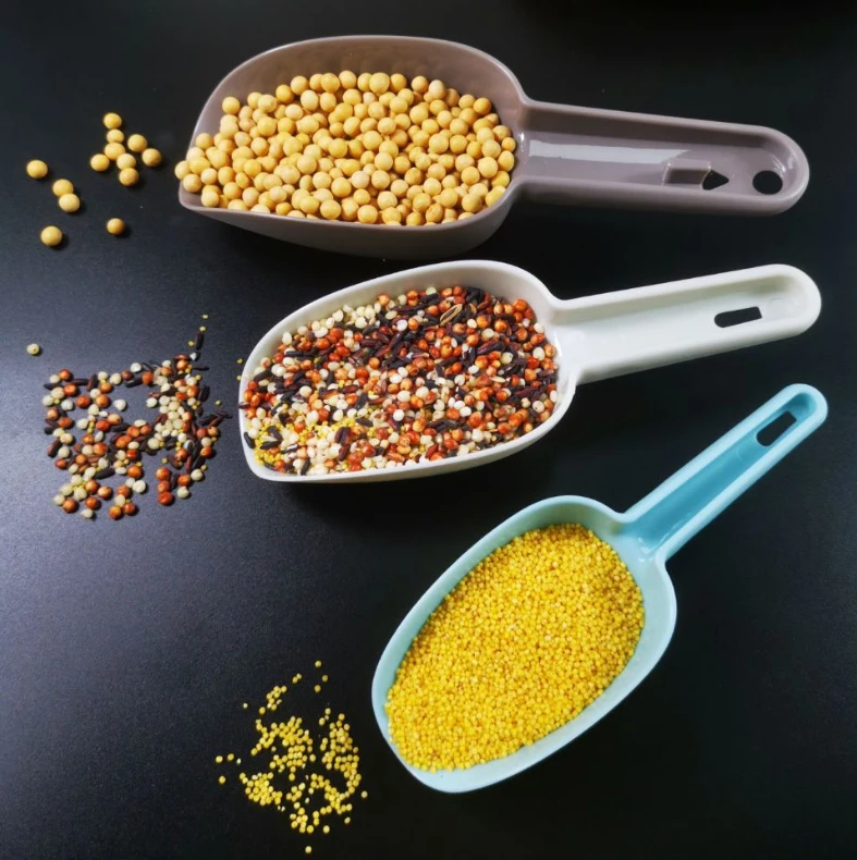 3 in 1Ice Scoop Set Multi Purpose Plastic Kitchen Scoops Canisters, Ice Scooper for Freezer, Rice, Canisters, Flour, Dry Foods,