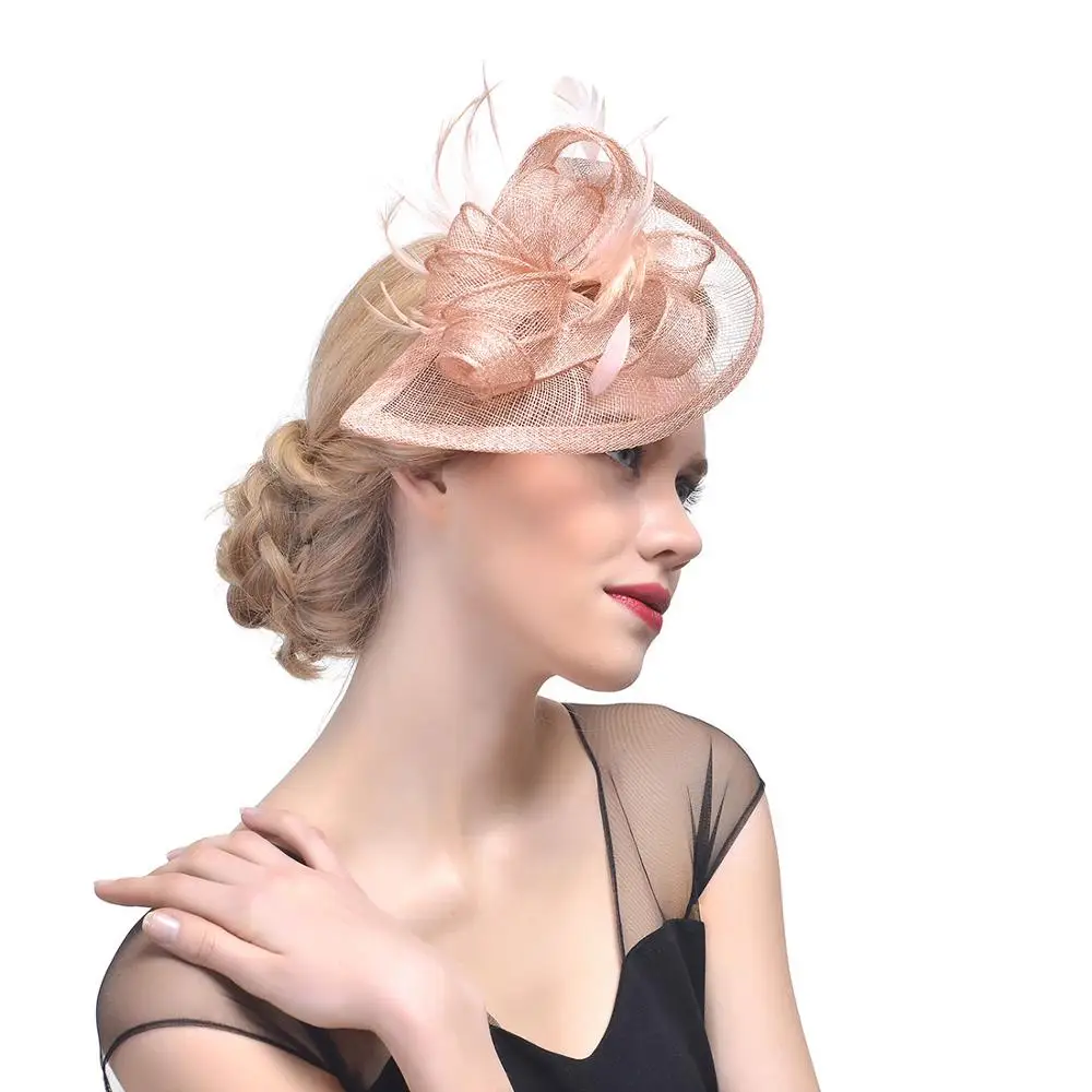 
2020 Church Sinamay kentucky derby hats ladies fascinators for women 