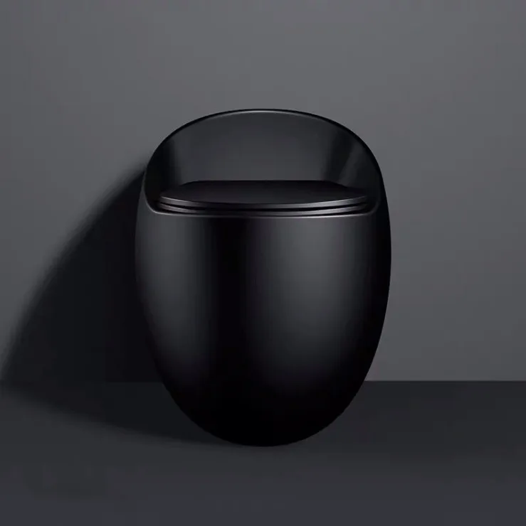 Hanging home new personality black small egg type toilet bowl spherical siphon water saving silent toilet