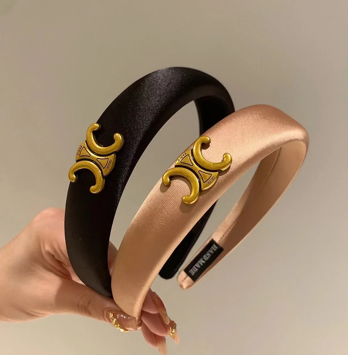 Wholesale decent vintage style good quality black and champion women and girls satin headband