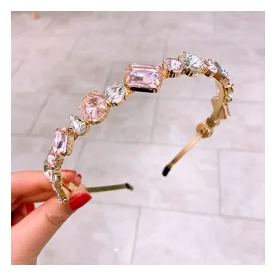 wholesale newest 2021 luxury crystal headband fashion rhinestone headband bandana for women bling headband LSHB001