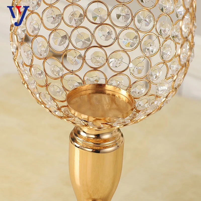 Quality and quantity assured  tall gold wedding centerpieces crystal candle holders