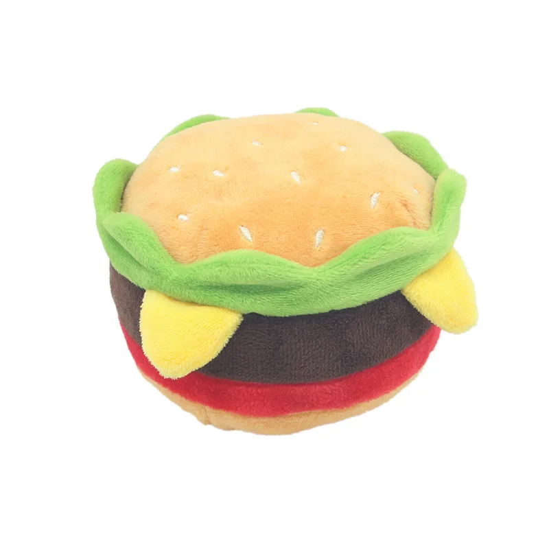 Pet Puppy Chew Fleece Sound Hamburger French Fries Coffee Pet Toys Cachorro Animals Toy