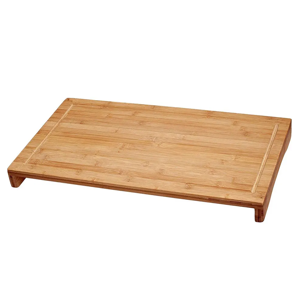 Kitchen Large Bamboo Wood Chopping Board Kitchen Dicing Sl Over-The-Sink/Stove Cutting And Serving Board With Sides