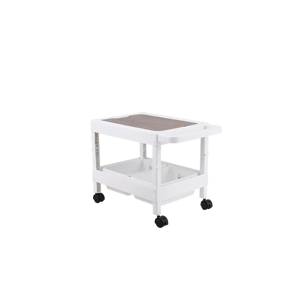 Wholesale multi-use home organizers plastic bathroom shelf with wheel