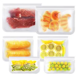 High Quality Eco Friendly Leakproof Reusable Freezer Liquid Food Storage Bag Reusable Ziplock Bags