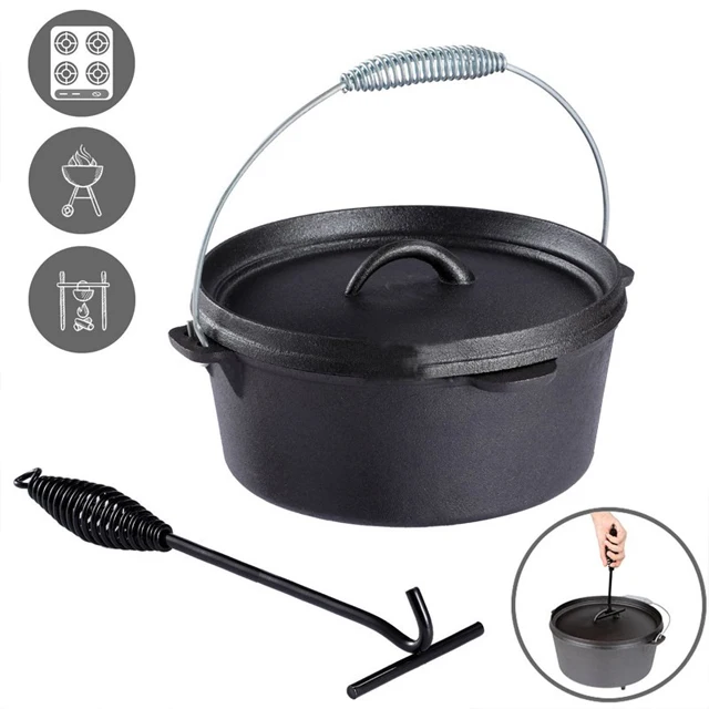 Amazon hot selling  cast iron cookware dutch oven sets for camping