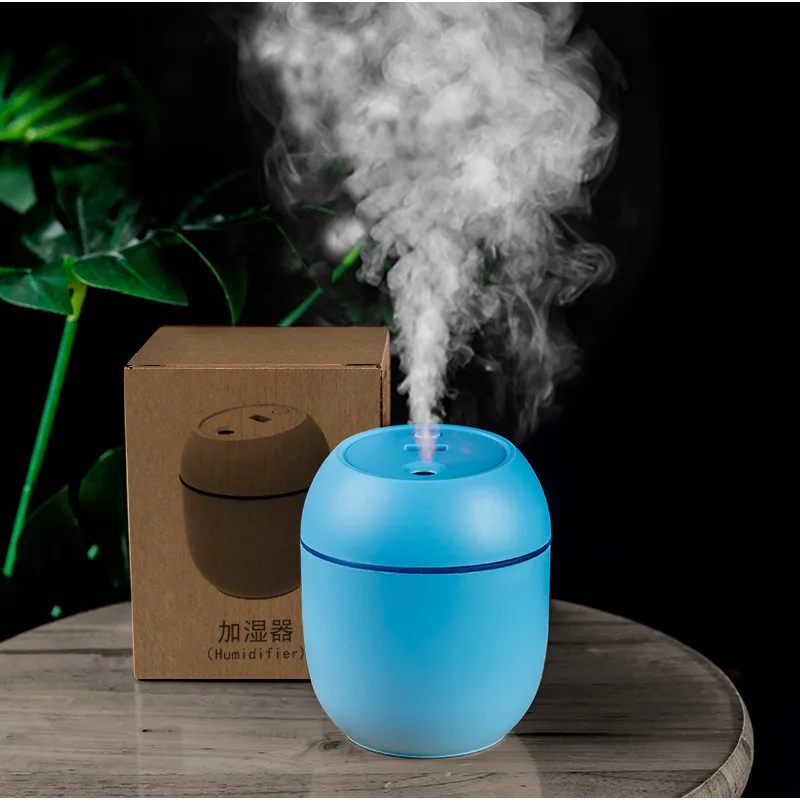 250ML Mini Usb Desktop Air Humidifier Ultrasonic Essential Oil Diffuser for Home Car Mist Maker with Night Lamp