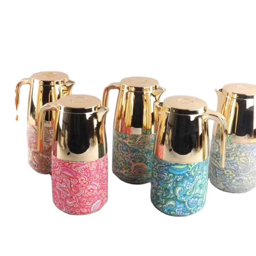 Hot Selling Luxury Royal Daily Use Pot Arabic Tea Vacuum Thermos Flask coffee kettle set dallah pot arabic coffee vacuum flasks