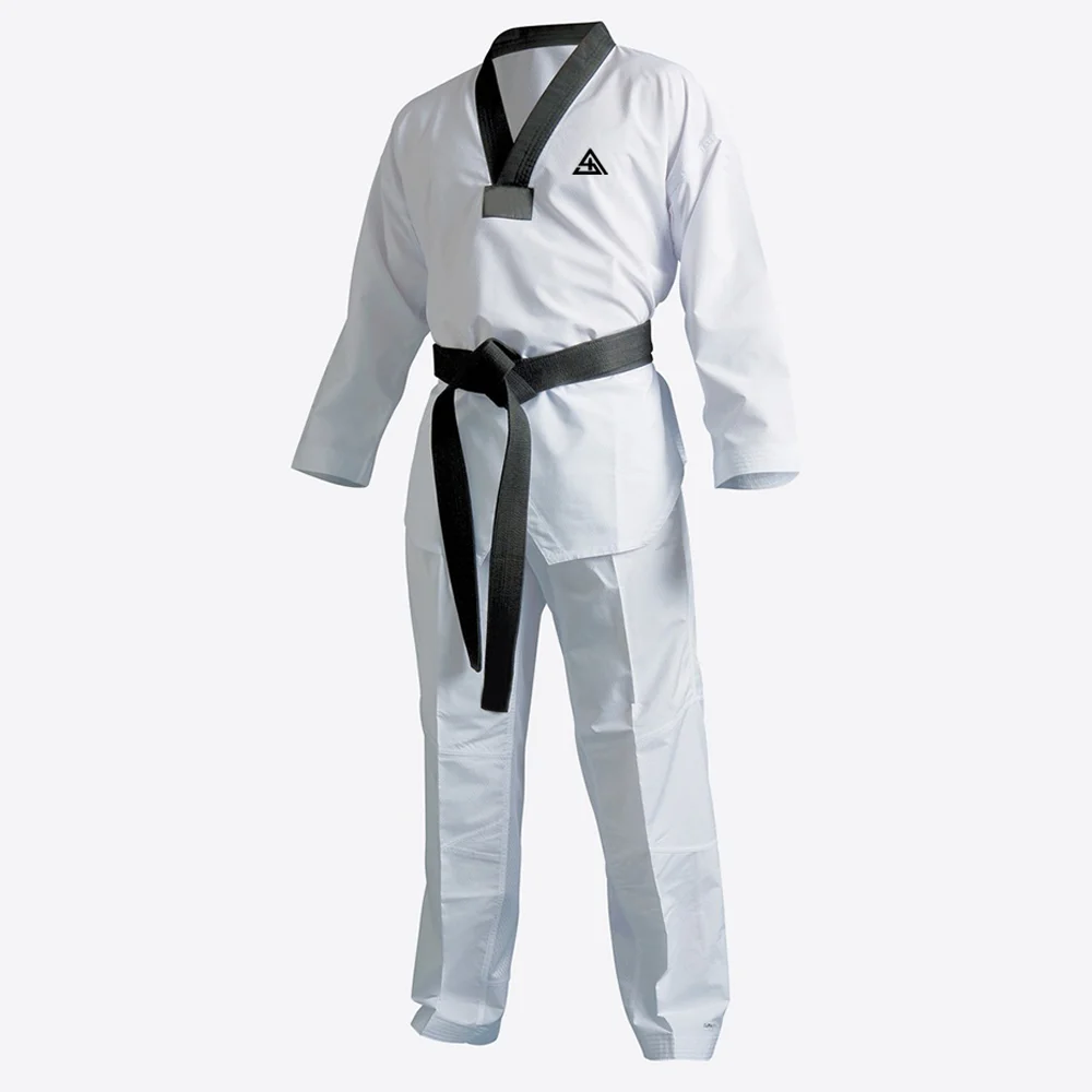 
Top Quality Martial Arts Taekwondo Uniform For Fighting Training With Elastic Waist Pants 