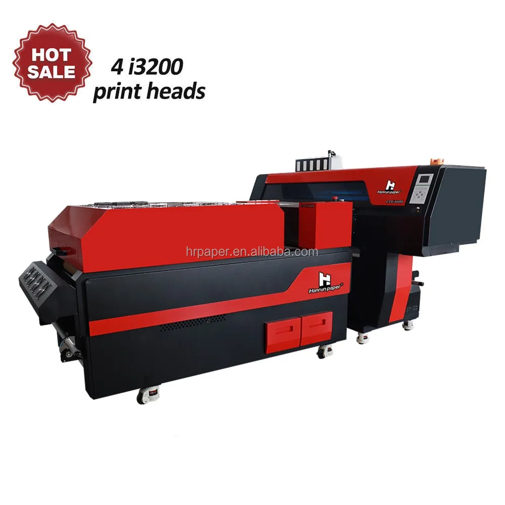 hot sale 60cm dtf t-shirt inkjet printer 4head i3200 with automatic powder shaking machine