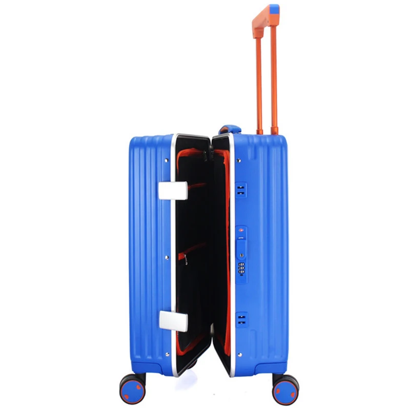 Free sample Suitcase with tsa lock 360 degree universal wheels Suitcase travel trolley luggage sets with tsa lock zipper less