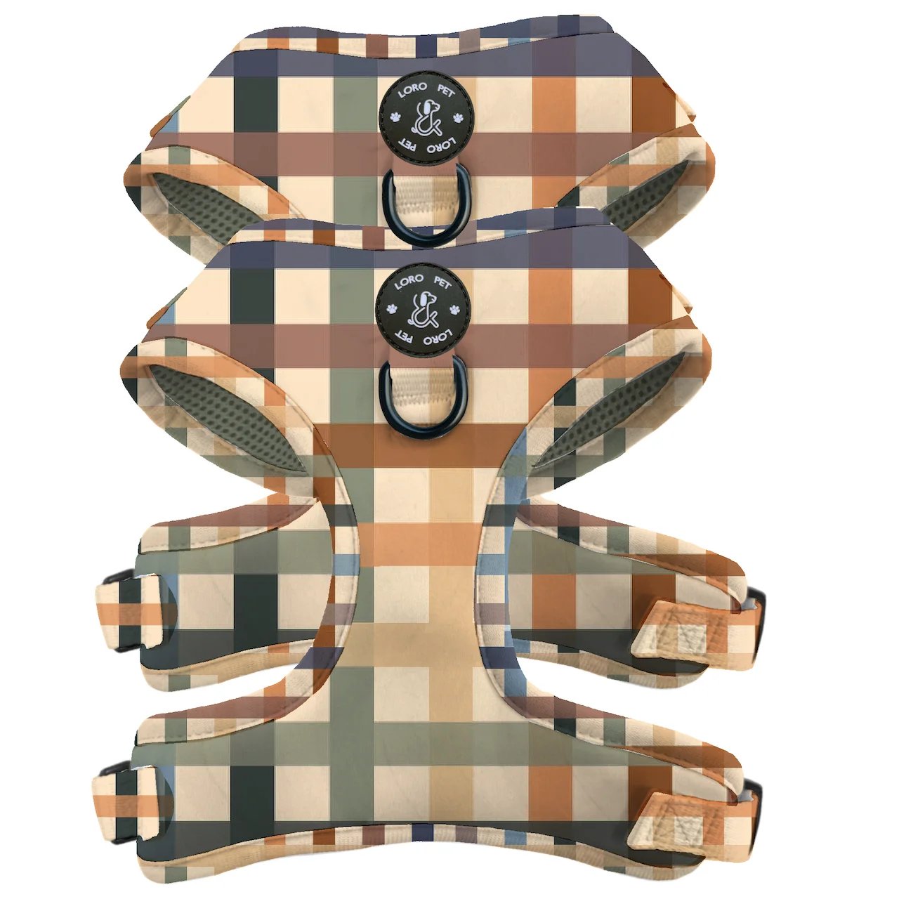 Custom dog harness logo reflective reversible luxury pet dog vest collars harness and leash set with bow tie bandana