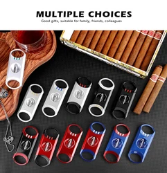 Factory Price Cigar  Punch Cutter Stainless Steel Blunt Splitter Glossy Matte Cigar Cutter With Custom Service