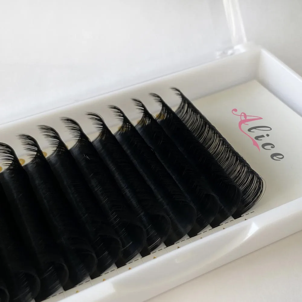 Individual volume eyelash extension 5-25mm length soft private label mink lashes trays, las extension supplies