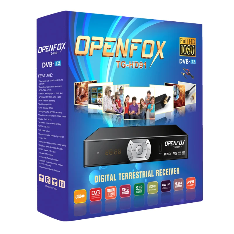 OPENFOX TG-HD91 New TV receiver Mini   DVB T2 box for   pci-e dvb-t2 tuner tv card receiver satellite 4k