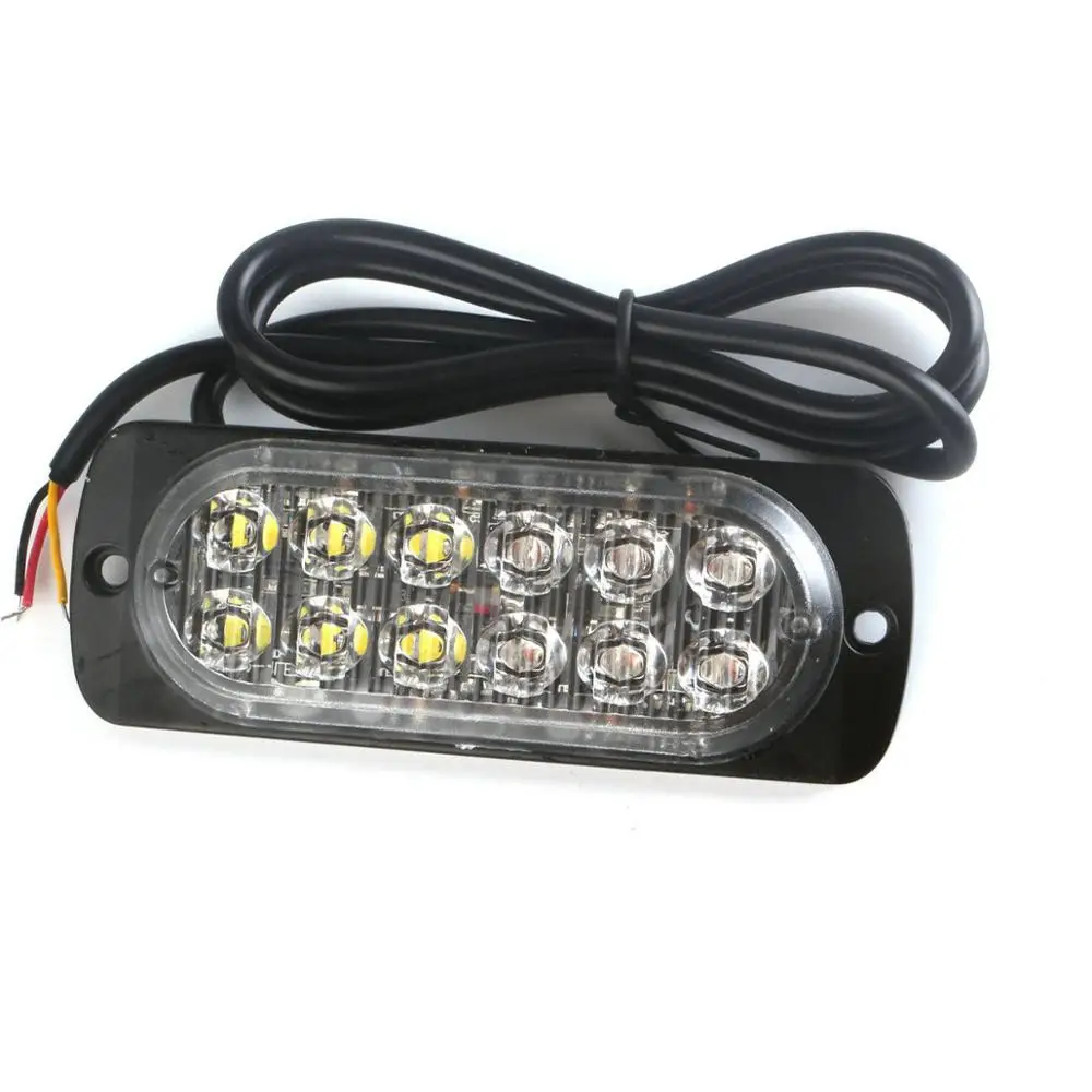 
Emergency Light 10-30V 12 LED Strobe Lights Warning Grille Colorful Flashing Truck Car Motorcycle Beacon Lamp Traffic Breakdown 