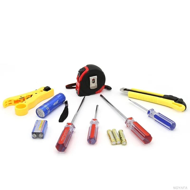 13 шт. сетевой проводки комплекты RJ45 RJ11 BNC Кабельный тестер непрерывности плоскогубцы Набор инструментов NF 1508