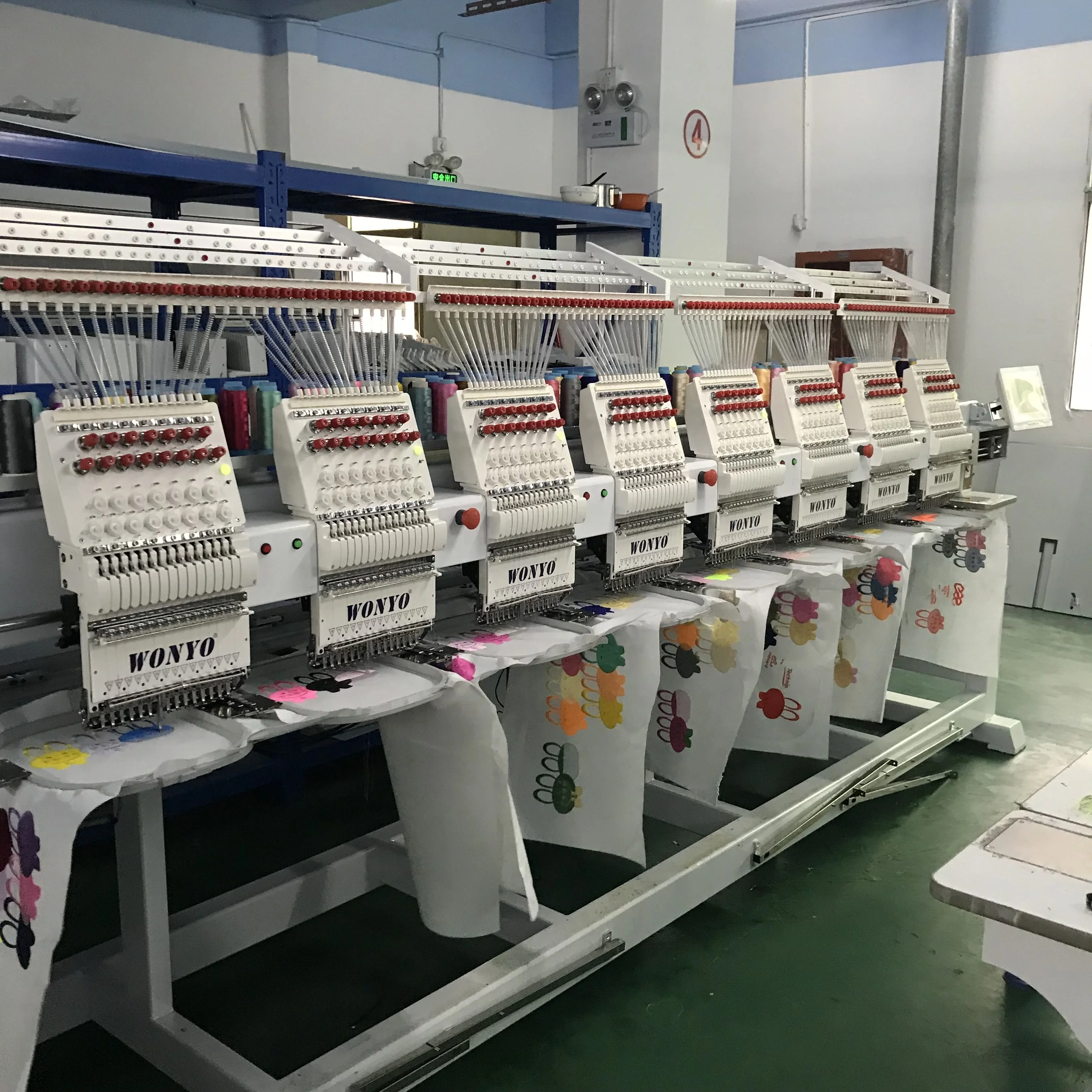 Maquinas Bordadoras Industriales Feiya 8 Head Embroidery Monogram Machine for logo Embroidery