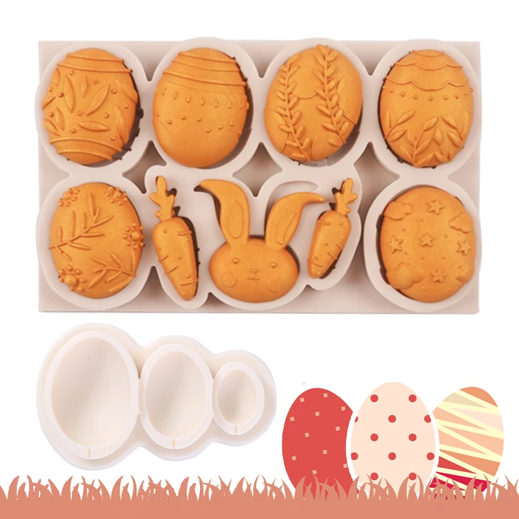 NEW ARRIVAL  8 Cavities Rabbit Carrot silicone Easter Egg mold festival ice/Chocolate/Candy/Cake maker DIY Candle/Sopa tray