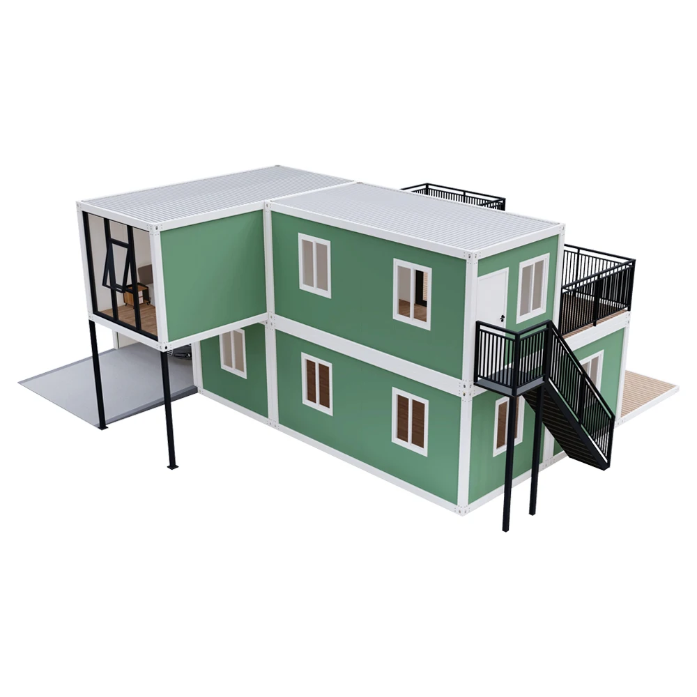 Prefabricated Houses Mobile Detachable Container Homes Frame Flat Pack Portable Shed Slope Roof Office House