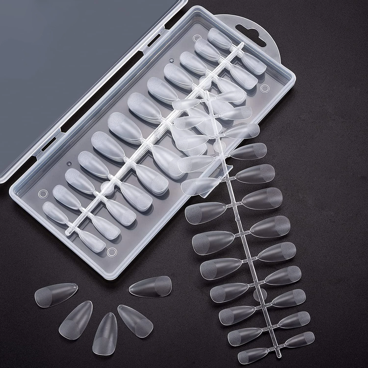 DIY soak off no trace after bending full cover pre-shaped false soft gel acrylic nail tips