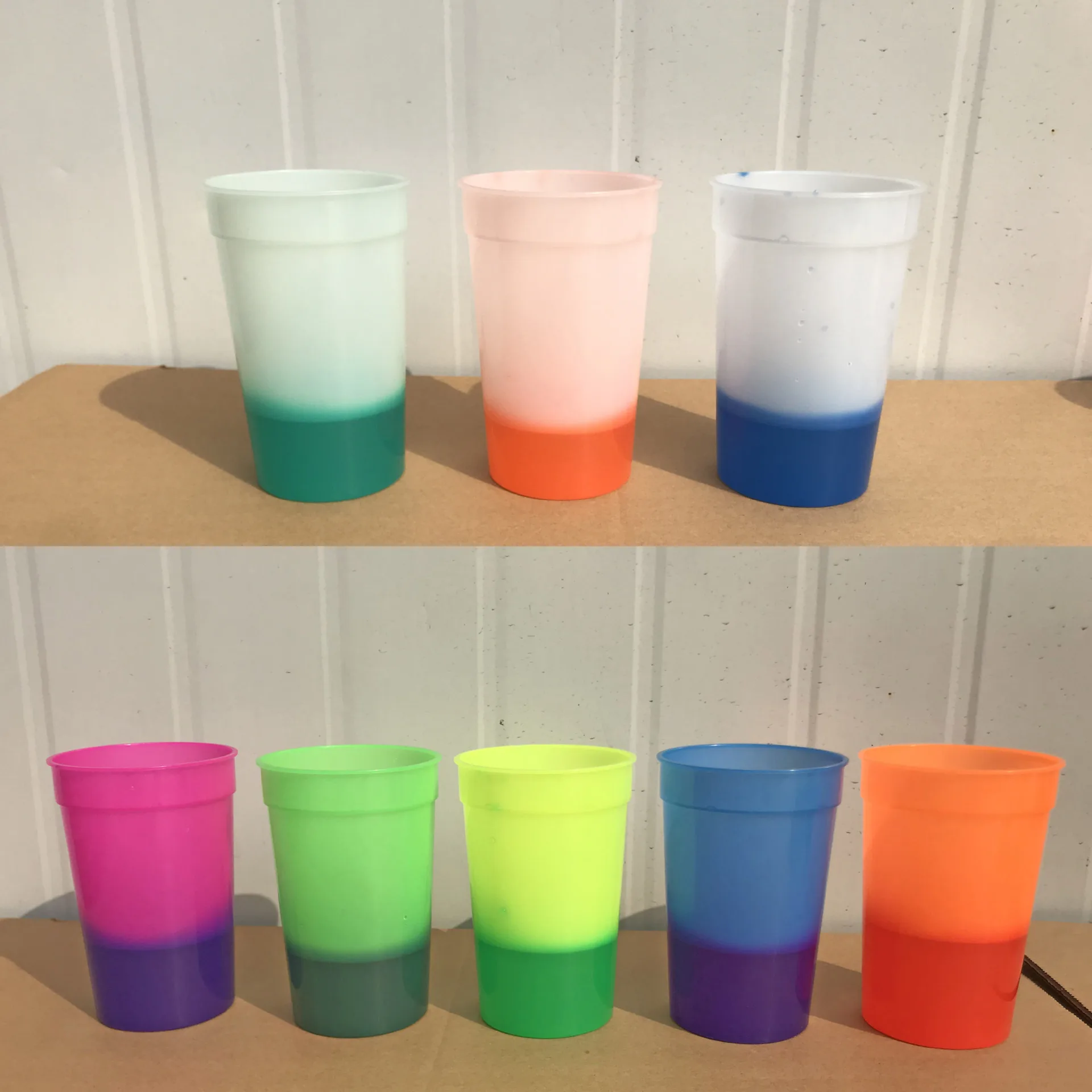 Wholesale Personalized Printed  Event Durable Plastic Cups 16oz Color Changing Stadium Cups