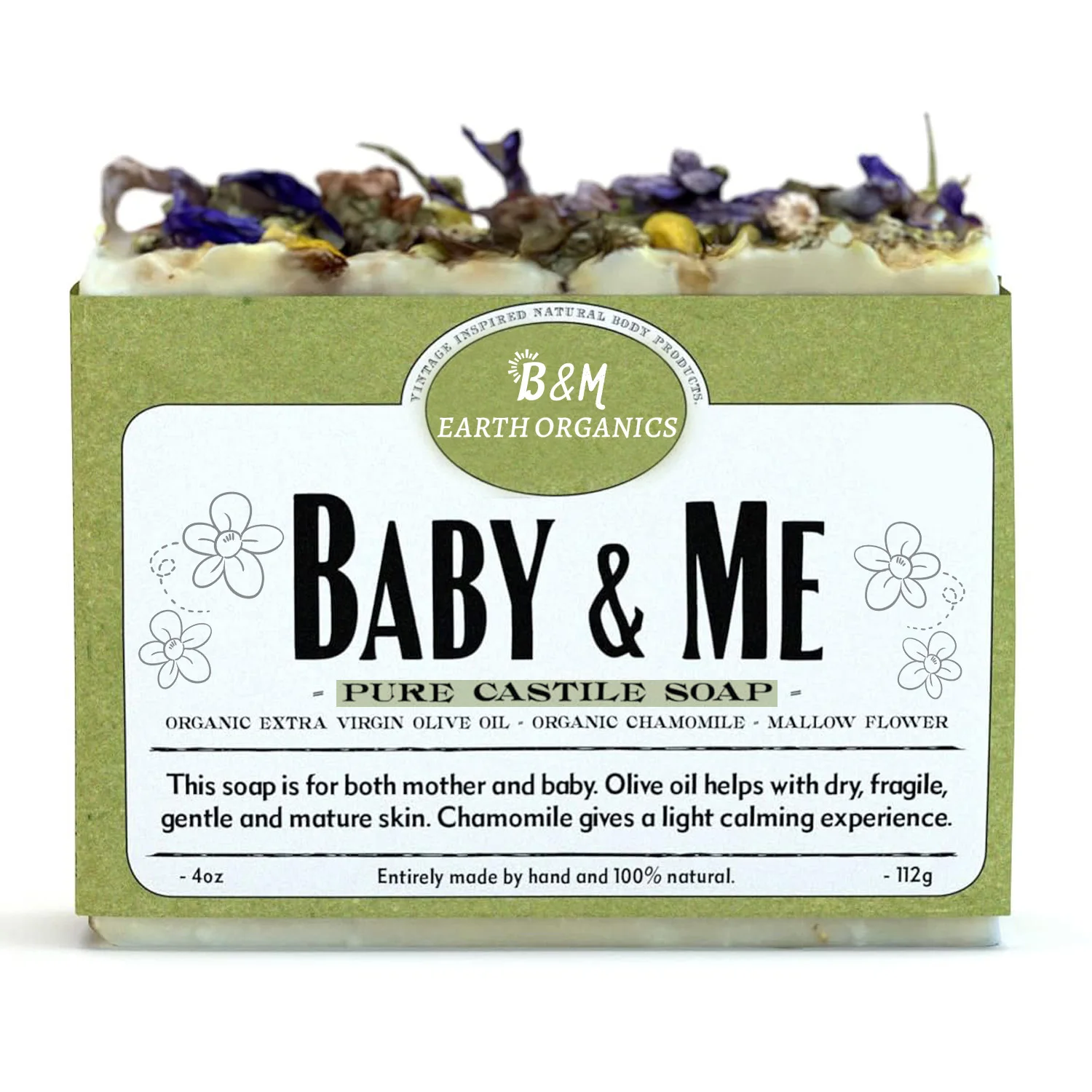 100% Natural Fragrance Free Olive Organic Oil Soap with Chamomile baby soap and shampoo baby shower soap favors