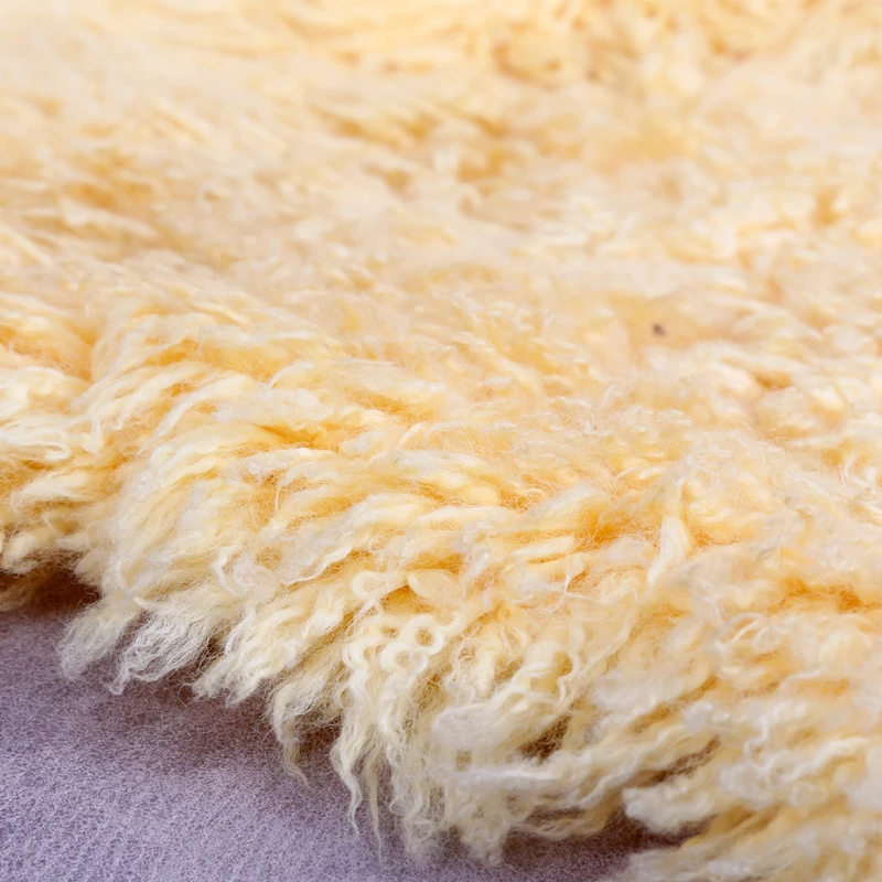 rectangle rounded Faux Fur Rug Custom Luxury Faux Sheepskin Fur Carpet and Rug