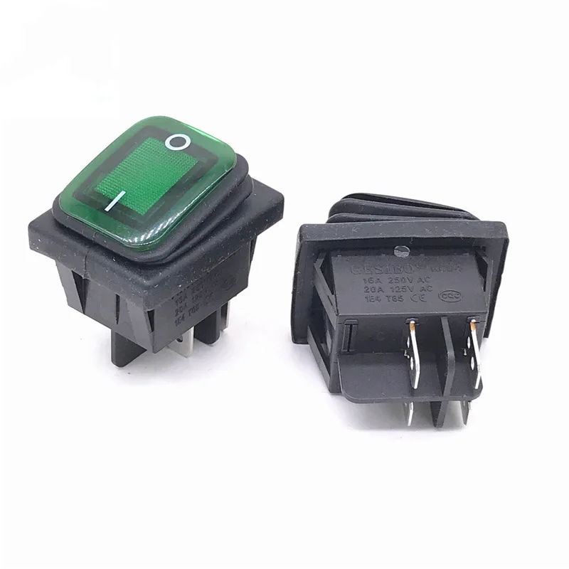 Hot selling KCD4 rocker switch 12V 24V 220 VLED lighting circular switch 4pin 6PIN waterproof rocker switch