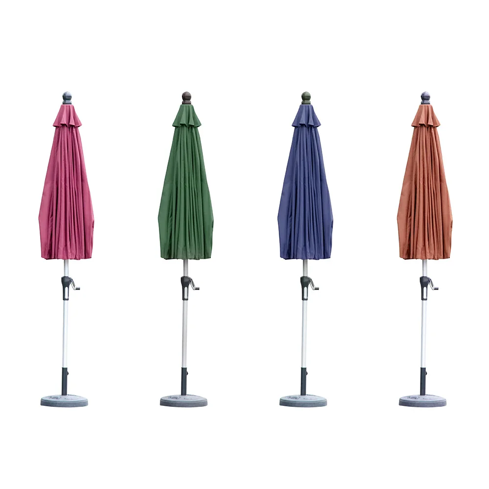 Wholesale heavy duty outdoor beach garden patio 2.5 m red sun umbrella with coffee table and chair