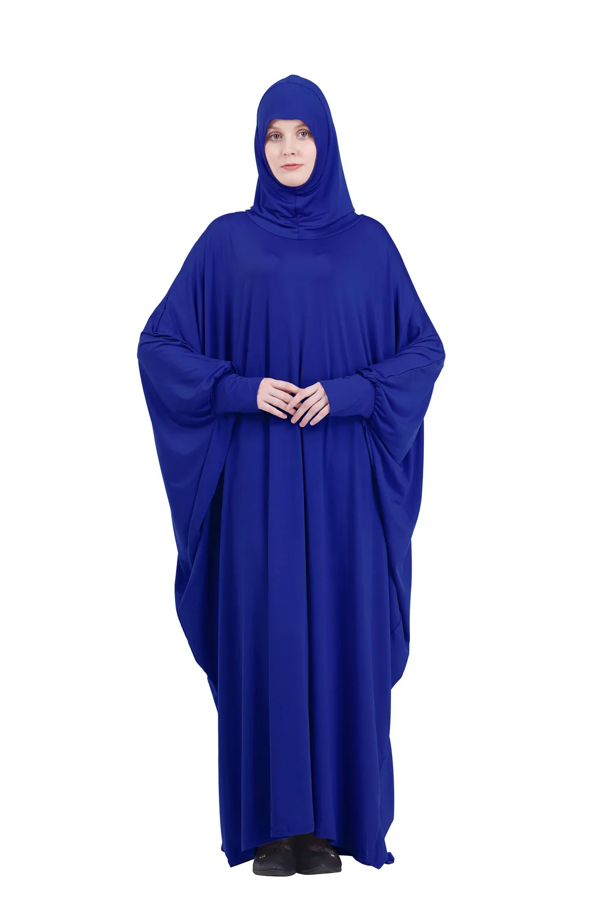 Muslim Women hijab dress Full Cover Hooded Abaya Long Maxi Dress islamic clothing ramadan plain Prayer Clothing YMY137