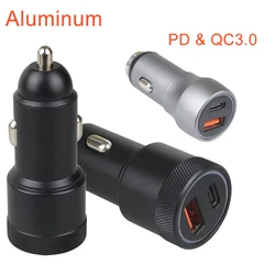 Aluminum Housing 12V Double Fast Charging Adapter Mobile Phone Dual USB Car Charger