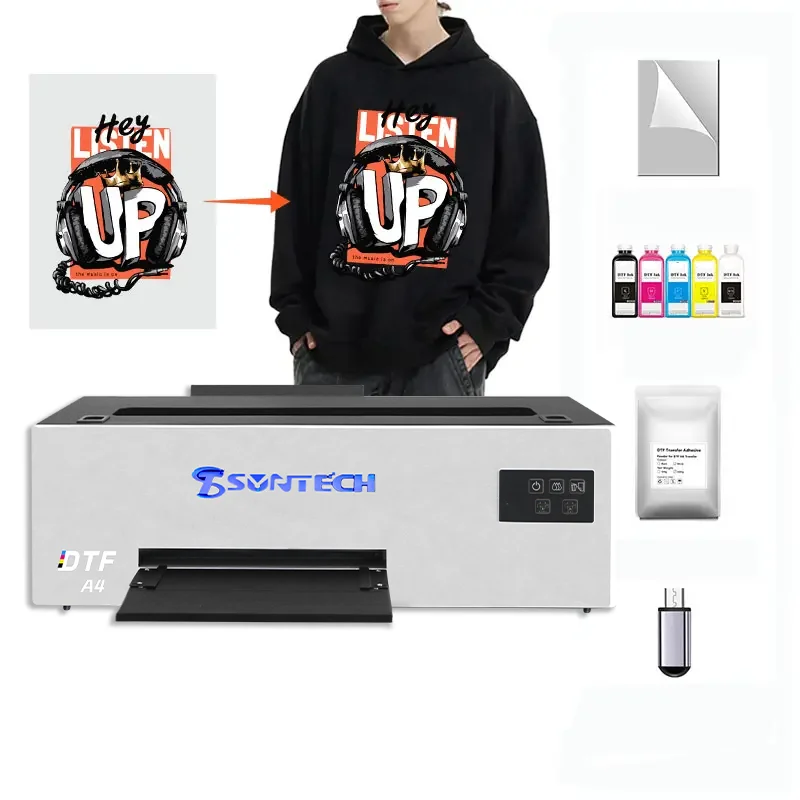Suntech 30cm 40CM Impresora MIni Heat Transfer DTF Print Digital Printing Machine A3A4 1390 XP600 Inkjet DTF Printer for T Shirt