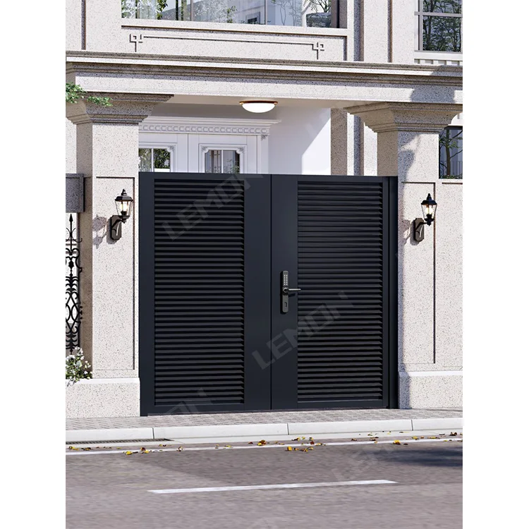Villa Garden Entry Wrought Iron Gates Cast Aluminium Gate Simple Modern Luxurious Main Automatic Gate For Garden
