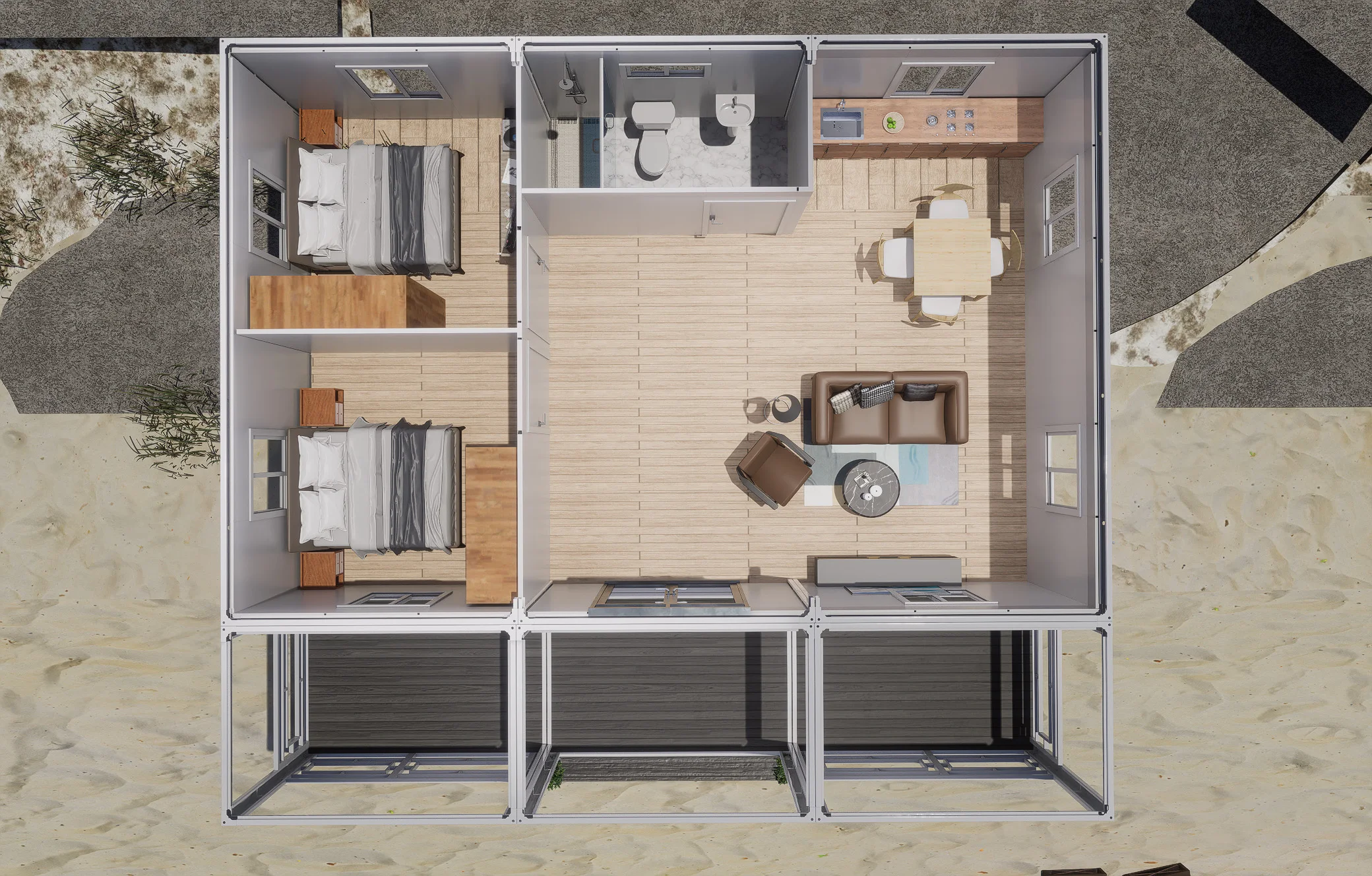 mobile ready made steel design modular china portable flat pack luxury living capsule house