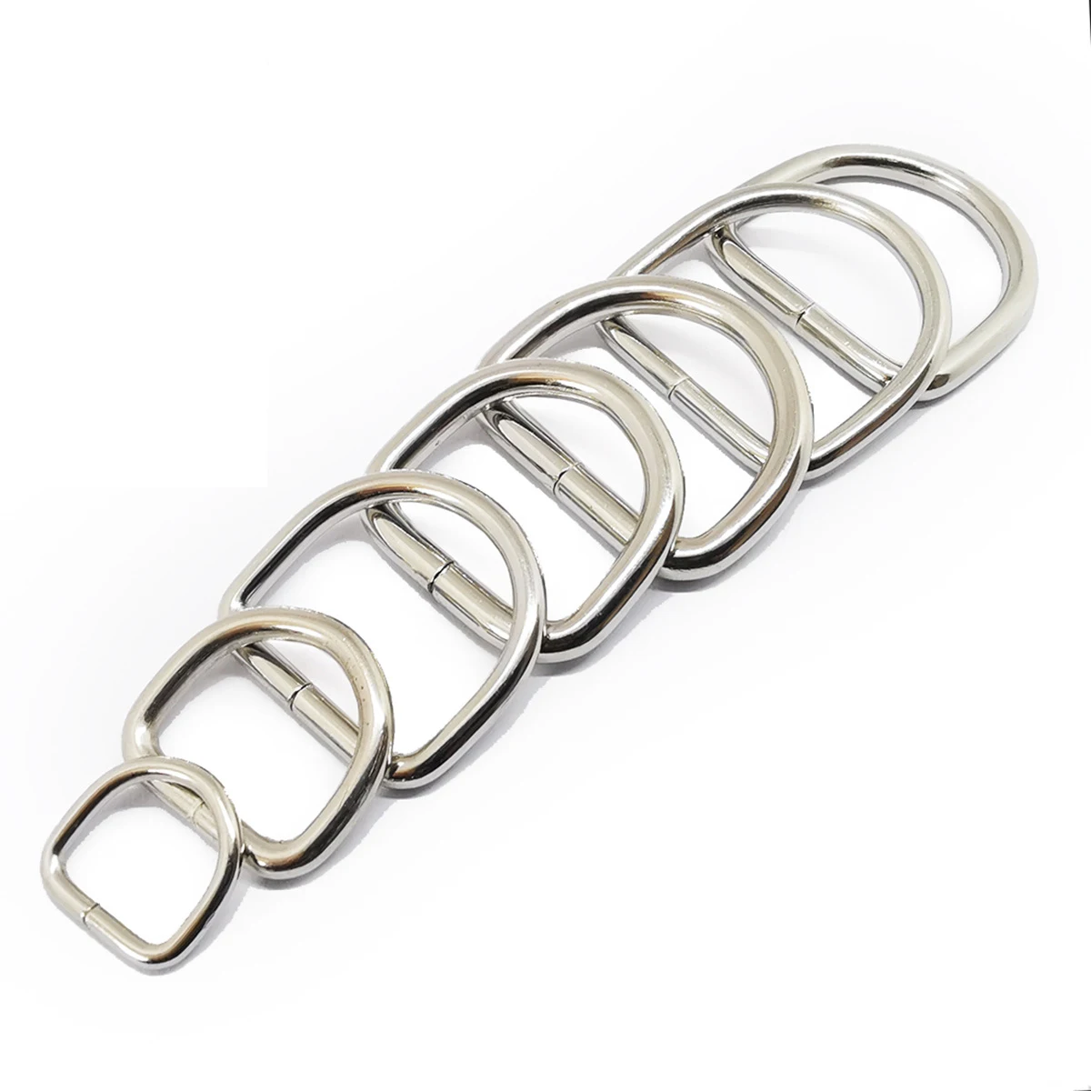 DWDP Metal D Rings Heavy Duty D-rings metal buckles for Sewing Keychains Belts and Dog Leash