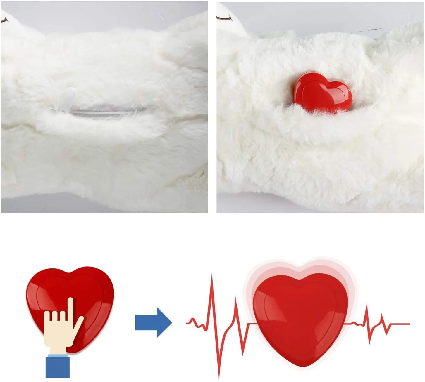  B11 Alibaba best sellers interactive plush peluche sleep pet toy with heartbeat behavioral aid stuffed animal for