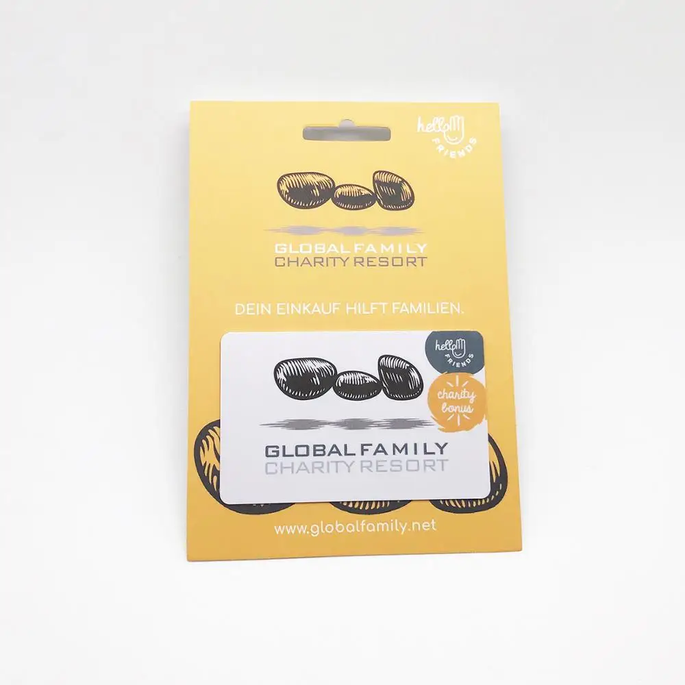 Credit card size Plastic GIFT card with barcode