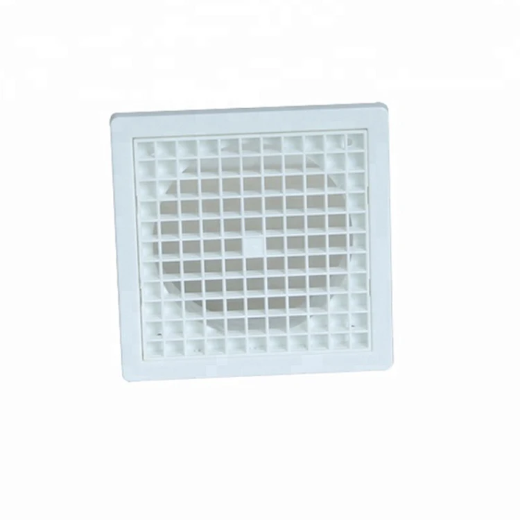 PP+ UV Resistance Material 100mm Gravity Grille With Plastic Insect Mesh VENT Diffuser