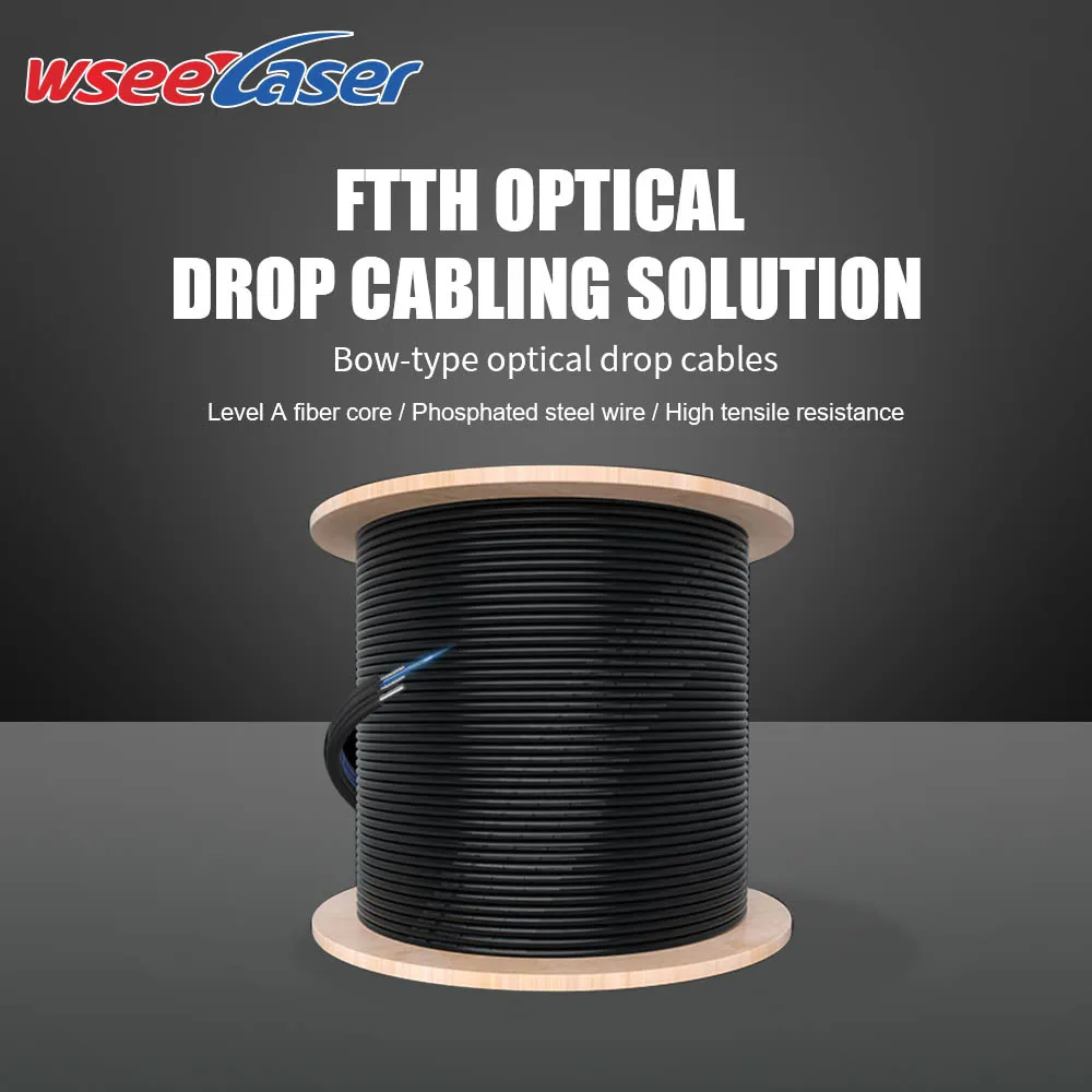 New WSEE Fiber Optical Cable 1Km Price Of Ftth Optical Fiber Cables Wires good price