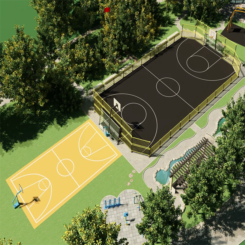 Durable 20x40 meters All-in-One Sport Grounds Multi-Sport Court Football Play Cage for outdoor