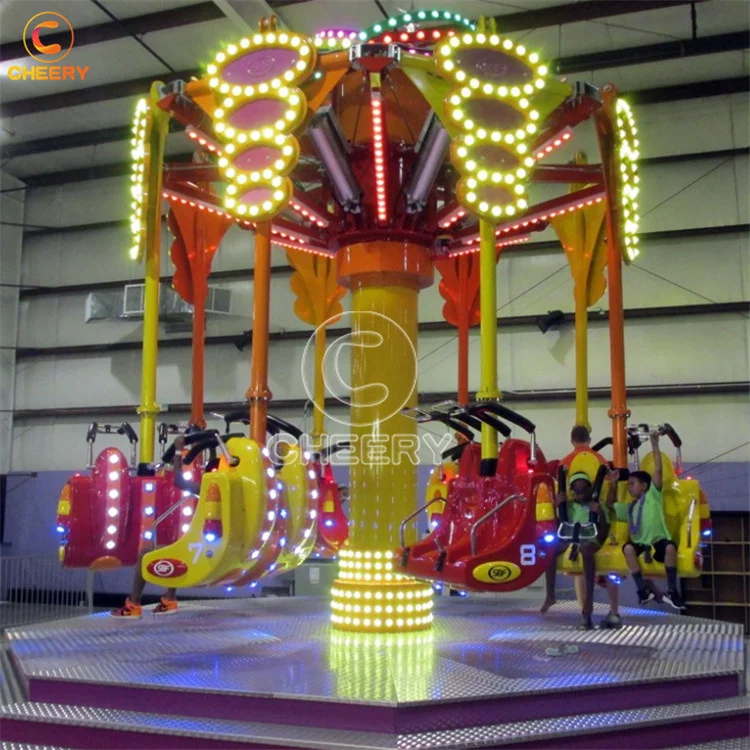 Popular products indoor outdoor amusement park rides rotating airborne shot double flying chair spiral jet