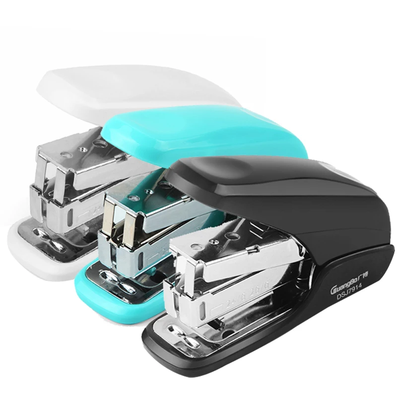 
OEM effortless colour plastic metal manual small stationery cute hand mini stapler 