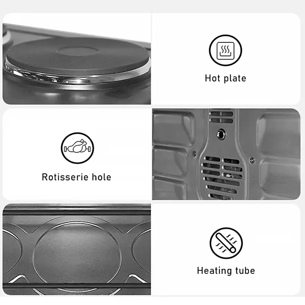 Manufacturer Stainless Steel Electric Toaster Oven Convection Ovens 21L to 150L Multifunction LED Display Electric Ovens