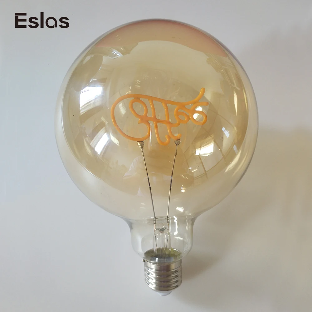  Оптовая продажа от производителя Eslas Круглый прозрачный стеклянный абажур с цифрами светодиодная декоративная лампа нитью накаливания для рождественских атлетических