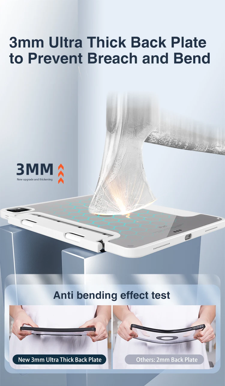 2022 New Stock Detach Origami Flip Smart iPad Pro  Leather case With Pencil holder For iPad Air for iPad Pro 11 Magnetic Case